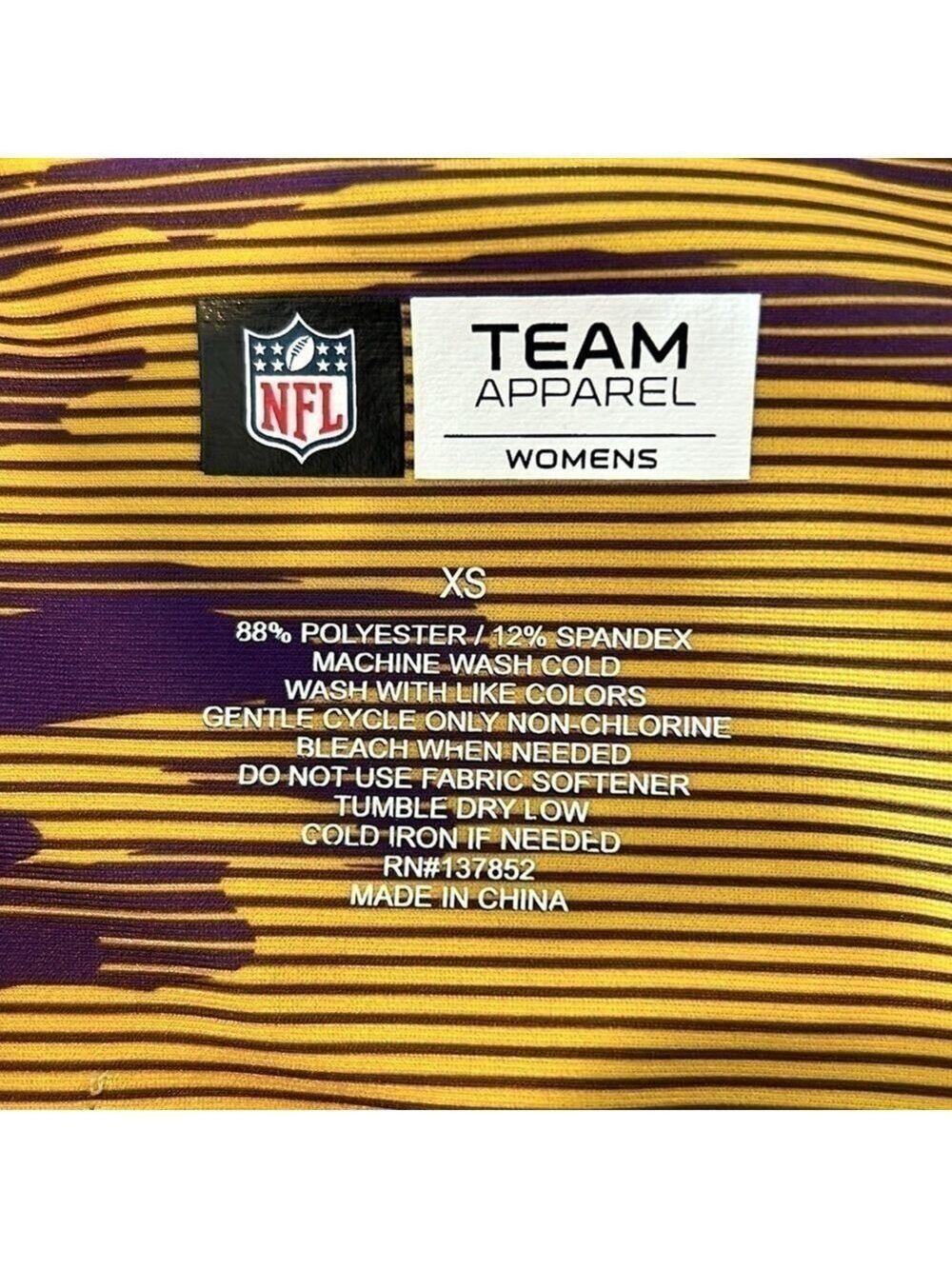 NFL Women's Minnesota Vikings Marled Camo Lines Leggings XS - Picture 7 of 7